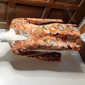 Simi Boho Dress Colorful Embroidered Lightweight Long Sleeve Bohemian